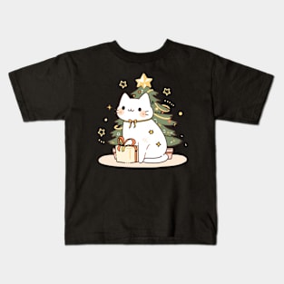 Christmas Cat  Gift Kids T-Shirt